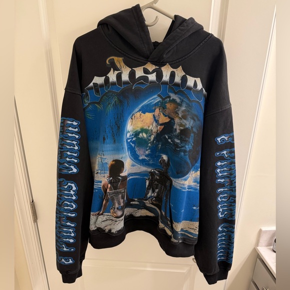 Godspeed Black and Blue Graphic Hoodie size XL